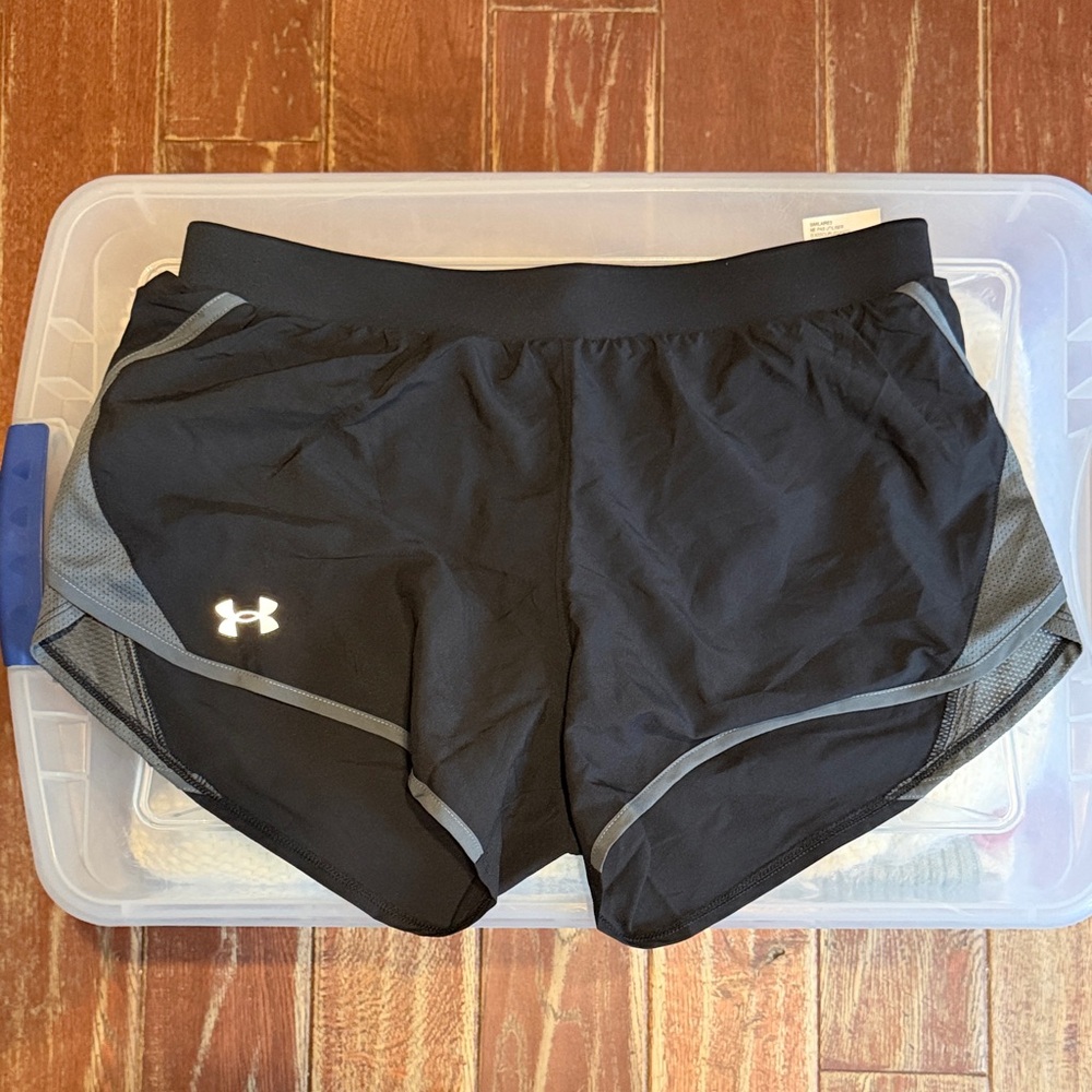 Under Armour Black Women's Athletic Shorts with Gray Trim